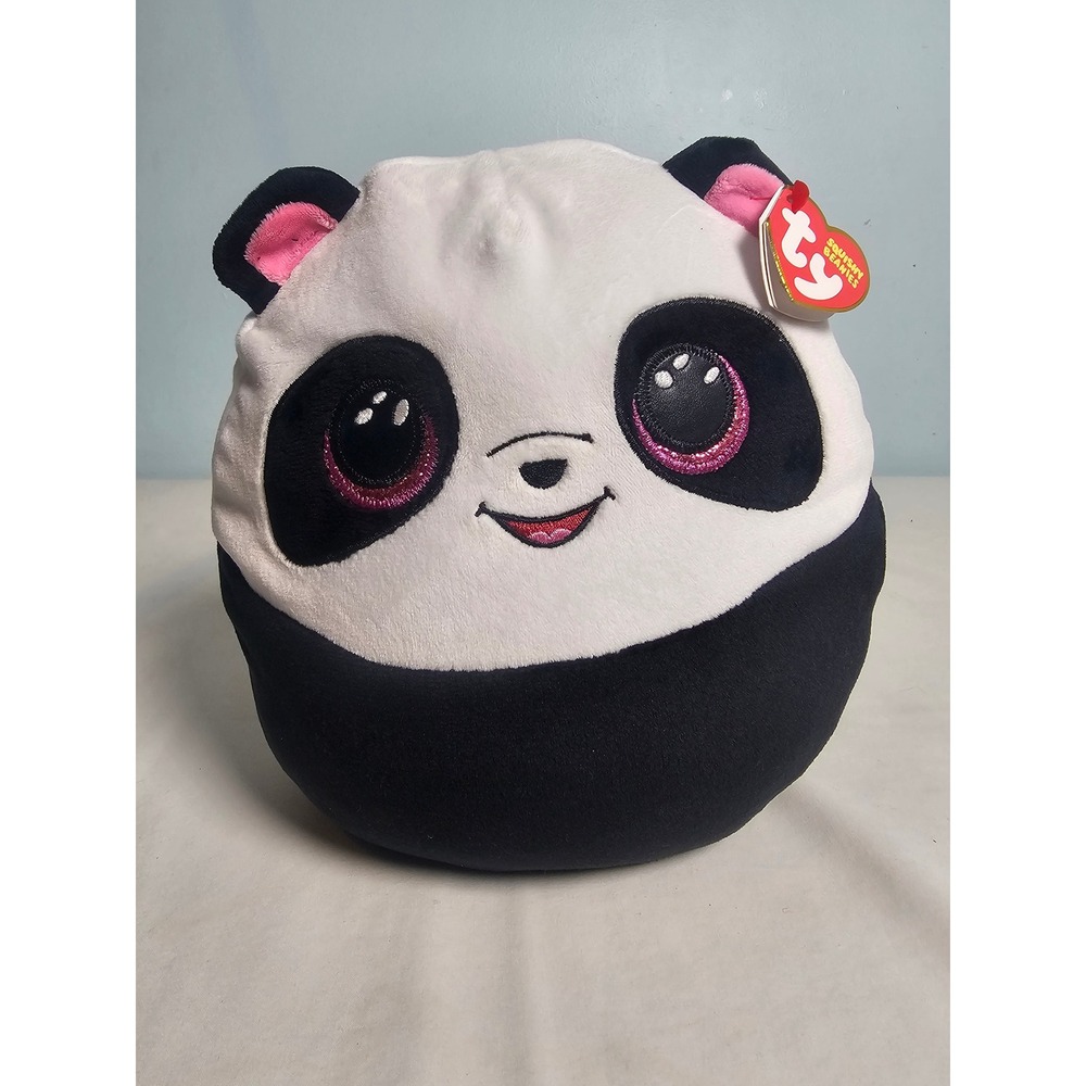 Kawaii Ty Bamboo Panda Squishy Beanie Plush Kids Medium Black White Pink 10in